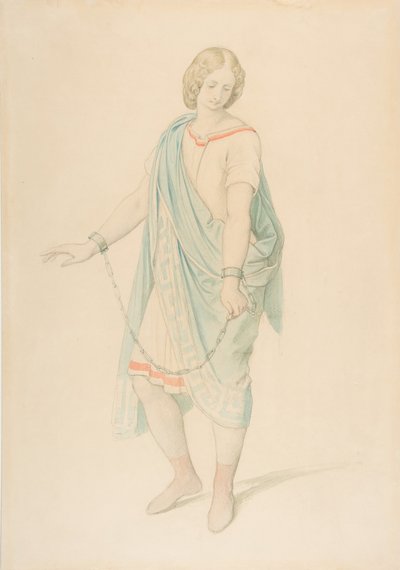 Sopranen Karoline Hetzenecker i rollen som Sesto i La Clemenza di Tito ..., ca. 1848. av Moritz Ludwig von Schwind