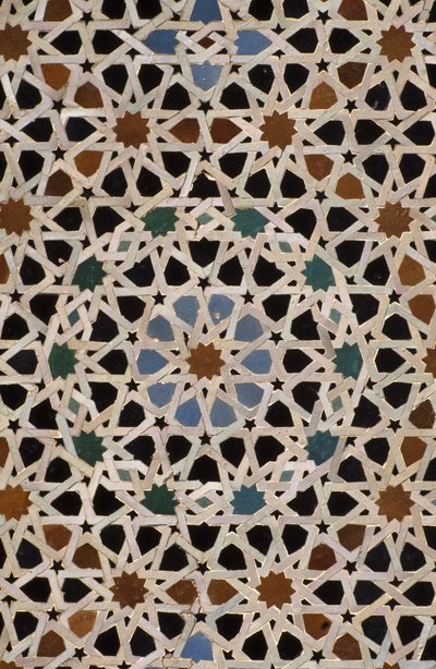 Bou Inania Madrasa, zelij fliser (keramikk) av Moroccan School