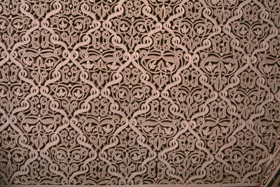 Kasbah of Thamiel glaoui, stukkatur, detalj (keramikk) av Moroccan School