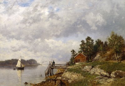 From Larkollen (oil on canvas) av Morten Muller