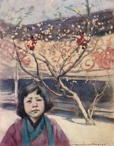 'En japansk jente i plommefarge', c1887, 1901 av Mortimer L Menpes