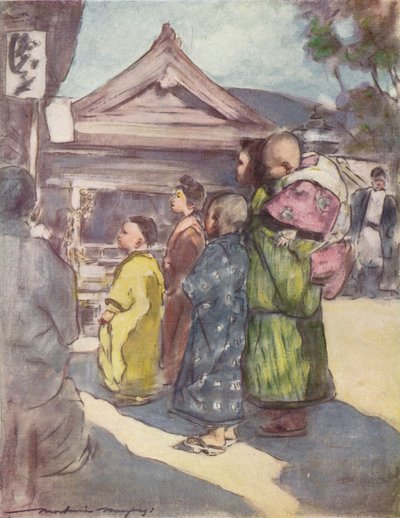 'Watching the Play', c1887, 1901 av Mortimer L Menpes