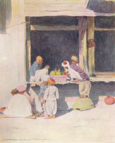 En basar ved Peshawur, 1905 av Mortimer Ludington Menpes