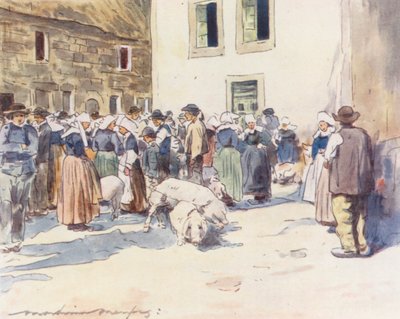 Et grisemarked (fargelitografi) av Mortimer Ludington Menpes