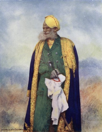 Rajgarh of the Rajputs (farge litho) av Mortimer Ludington Menpes