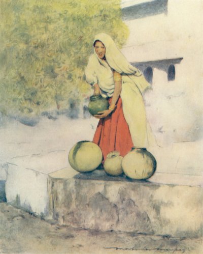 A Woman at the Well, Jeypore, 1905 av Mortimer Ludington Menpes