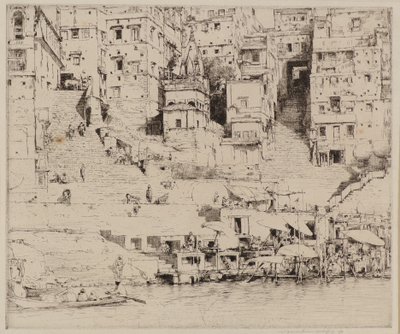 City on the Ganges (radering) av Mortimer Ludington Menpes