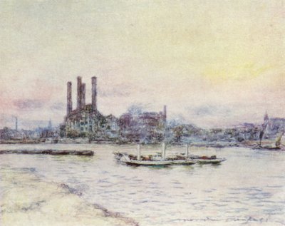 Fra Battersea Bridge av Mortimer Ludington Menpes