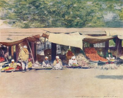 Markedsdag i Peshawur, 1905 av Mortimer Ludington Menpes
