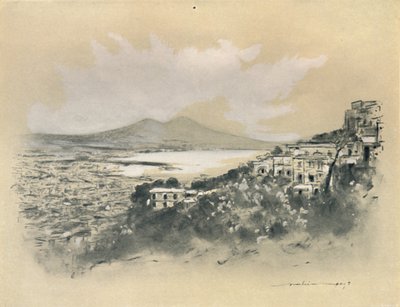Napoli og bukten, 1903 av Mortimer Ludington Menpes