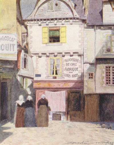 Place Henri Quatre, Vannes (farge litho) av Mortimer Ludington Menpes
