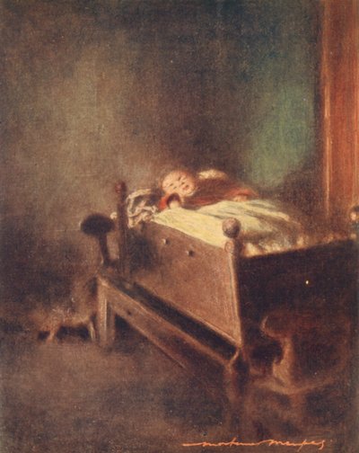 Vuggen (fargelitografi) av Mortimer Ludington Menpes