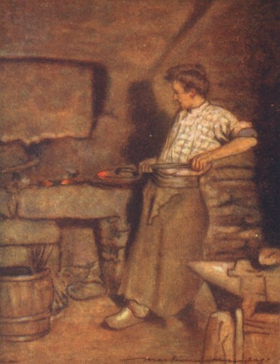 Landsbysmien, Pont-Aven (fargelitografi) av Mortimer Ludington Menpes