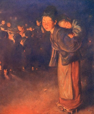 Verdens barn: Japansk, refleksjoner (fargelitografi) av Mortimer Ludington Menpes