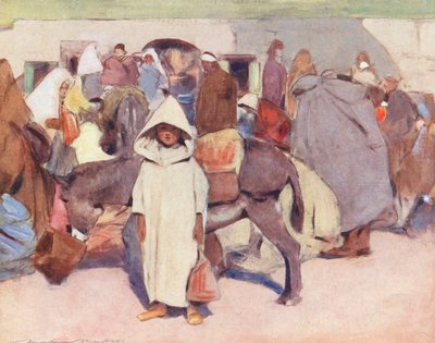 Verdens barn: Maurisk, i Tanger (fargelitografi) av Mortimer Ludington Menpes