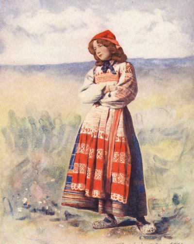 Verdens barn: Russisk, ventende (fargelitografi) av Mortimer Ludington Menpes