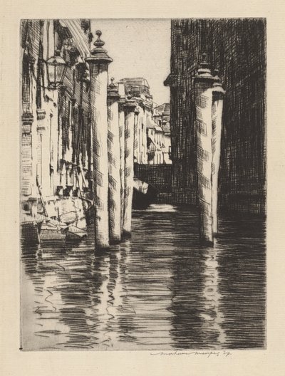 En smal kanal, Venezia av Mortimer Menpes