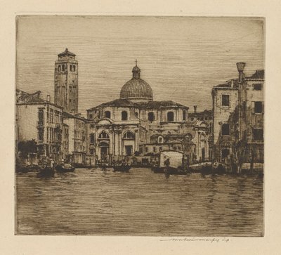 Canal Grande viser St. Geremia-tårnet av Mortimer Menpes