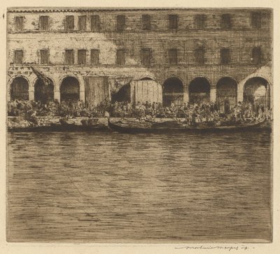 Rialto Markets, Venezia av Mortimer Menpes