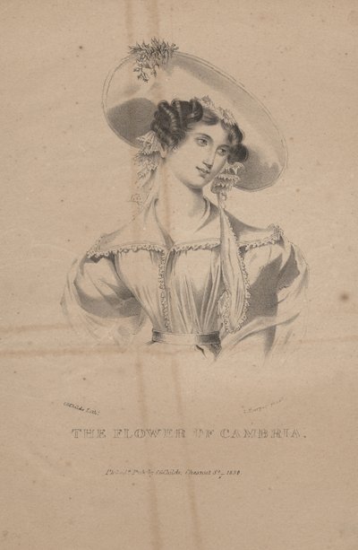 The Flower of Cambria, litho av C.G. Childs, 1830 av Moses Swett