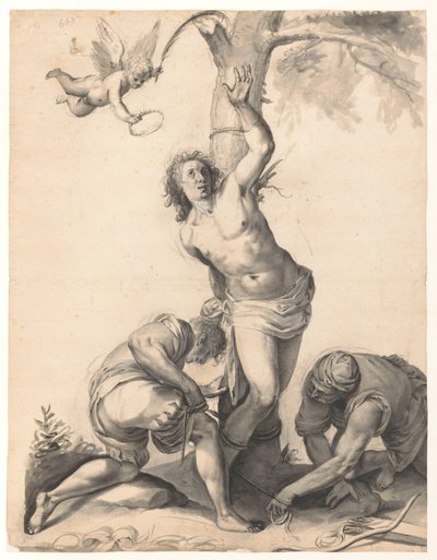 Sankt Sebastians martyrium av Moses Ter Borch
