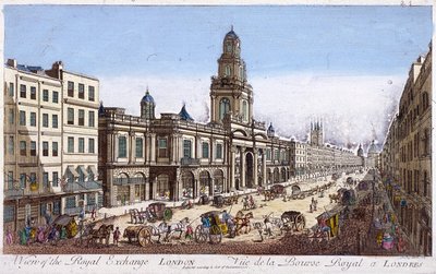 Royal Exchange 2. eksteriør, London, 1761 av Mothey Lairee