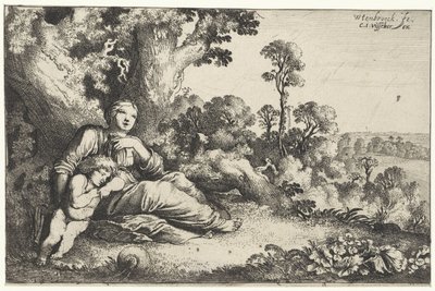 Hagar og Ismael i ørkenen av Moyses van Wtenbrouck