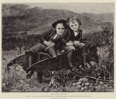 To små emigranter, den ærede Dudley og Archie Hamilton Gordon, sønner av den høyre ærede jarlen av Aberdeen, generalguvernør i Canada av Mrs. Louisa Starr Canziani