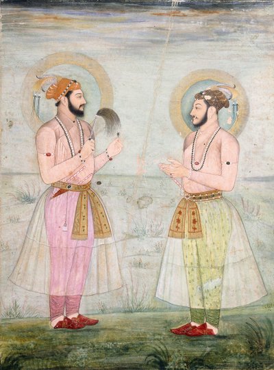 Portretter av prins Dara Shikoh og prins Sulaiman Shikoh Nimbate, ca. 1665 av Mughal School