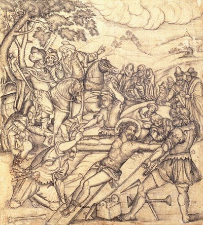 Korsfestelsen, ca. 1650 av Mughal School