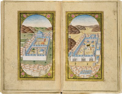 Al-Masjid al-Nabawi og Masjid al-Haram, 1783 av Mustafa Halimi