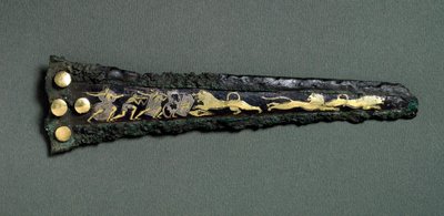 Dolk (bronse, gull og sølv) av Mycenaean