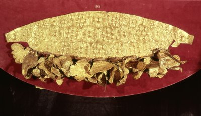 Tiara fra en grav, Upper Circle av Mycenaean Mycenaean