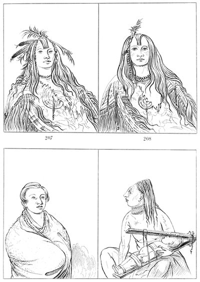 Flatheads, Nez Perces og Chinooks, 1841. av Myers and Co