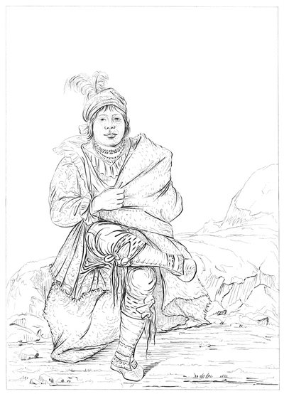 Indianer, North Western Frontier, 1841. av Myers and Co
