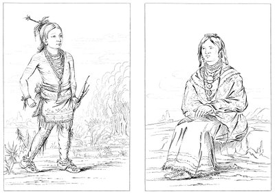 Indianere, North Western Frontier, 1841. av Myers and Co