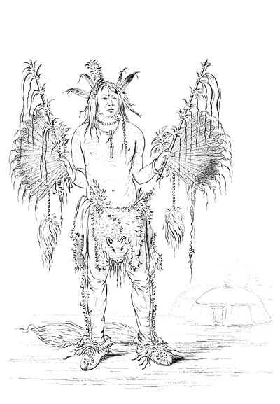 Portrett av en indianermann, 1841. av Myers and Co
