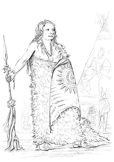 Smoke, sjef for Ponca-stammen, 1841. av Myers and Co