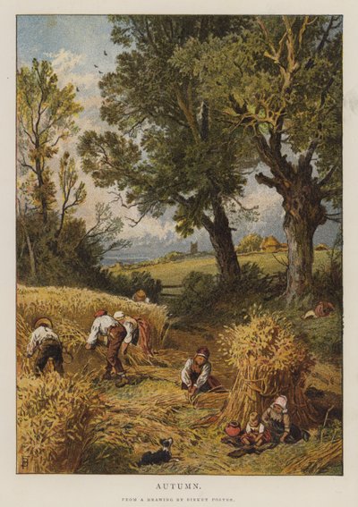 Høst (farge litho) av Myles Birket (after) Foster