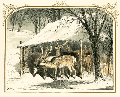Hjort i snøen av Myles Birket Foster