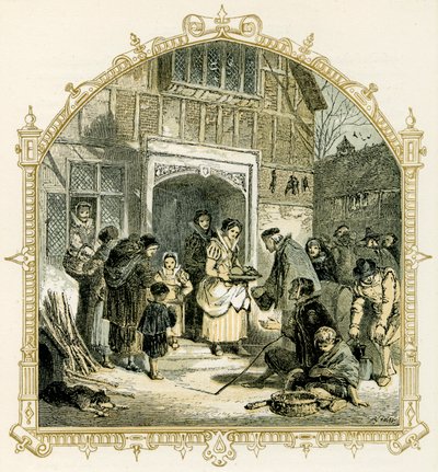 Elizabethansk julescene av Myles Birket Foster