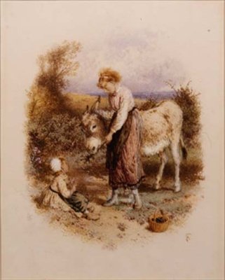 Feeding Donkey av Myles Birket Foster