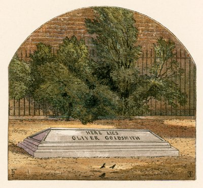 Her ligger Oliver Goldsmith av Myles Birket Foster