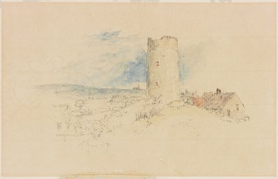 Old Windmill on Windmill Hills, Gateshead (blyant og akvarell på papir (limt om bord)) av Myles Birket Foster