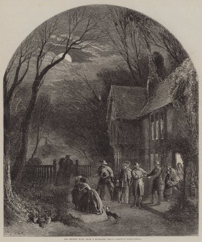 Hjemkomsten fra et juleselskap av Myles Birket Foster