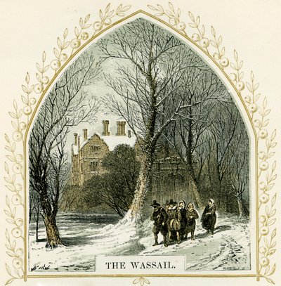 The Wassail - illustrasjon av Birket Foster av Myles Birket Foster
