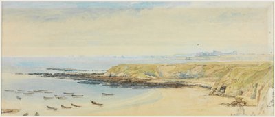Tynemouth fra Cullercoats (kroppsfarge) av Myles Birket Foster
