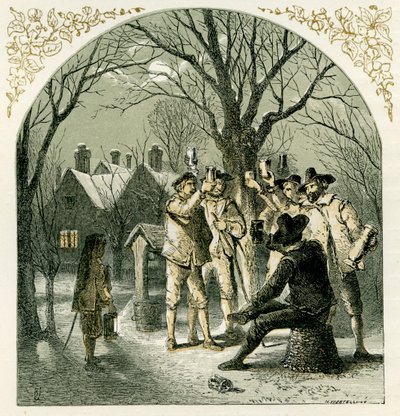 Wassailing frukttrær av Myles Birket Foster