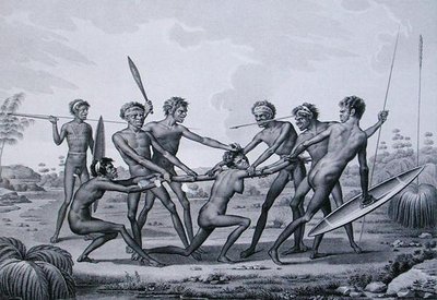 Port Jackson, New Holland: Aboriginal pre-marriage seremoni, fra 