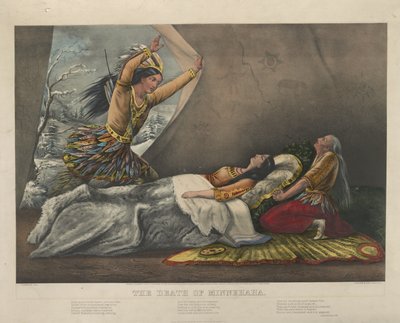 Minnehahas død, 1867 av Nathaniel Currier